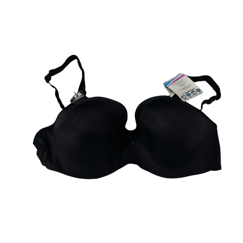 Playtex Secrets Ultra Soft Comfort Wirefree Bra 4832 Size 38C Black NEW